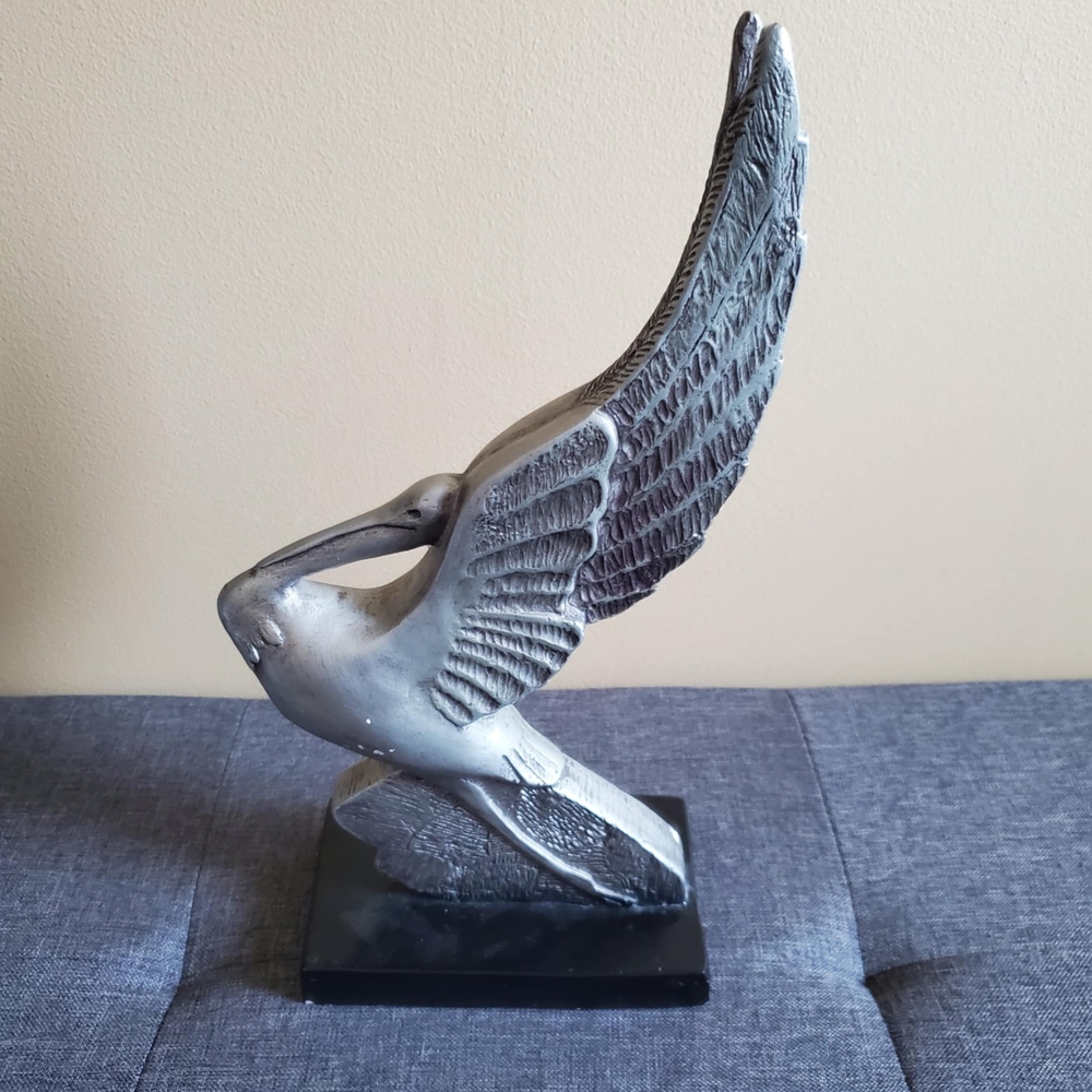 Large Heron Sculpture Claude LeClerc 13" H 1986 Make an offer WOW Deal